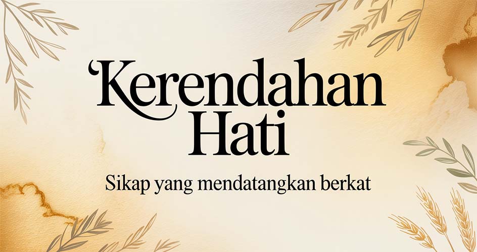 Kerendahan Hati : Sikap yang mendatangkan berkat
